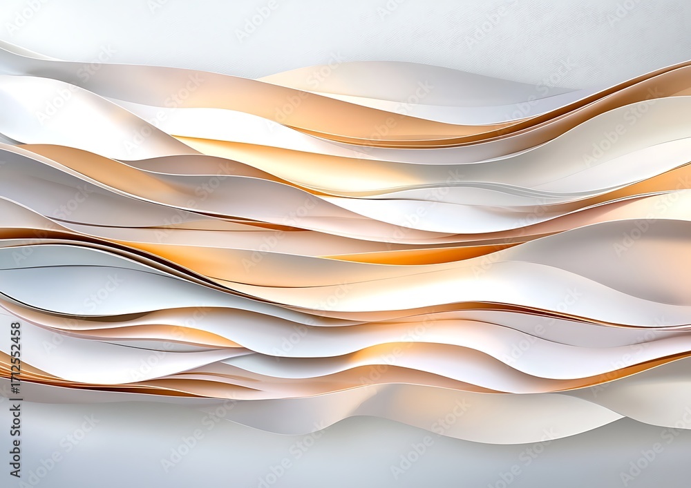 Poster elegant curves and soft waves in a modern abstract design highlighting light and texture for creativ