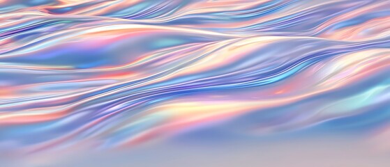 Abstract Fluid Motion with Soft Hues and Gentle Waves in Blurred Pastel Color Palette for Artistic Backgrounds