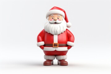 Figurine white background representation santa claus.
