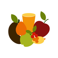 vector illustration of fruits