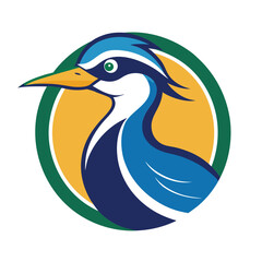 Stylized bird icon representing wildlife nature and animals perfect for logos and branding