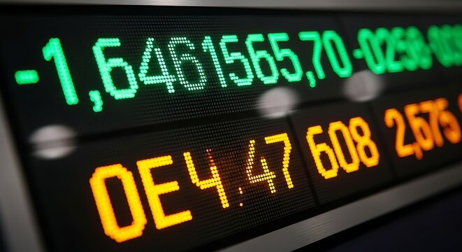 Digital Display Showing Numerical Data and Codes.