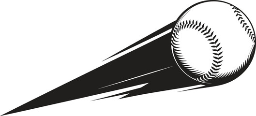 Vintage style baseball in motion with motion blur effect © NASRIN