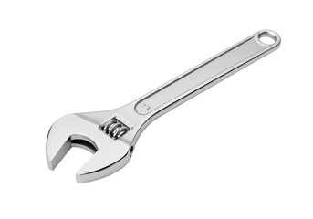 Isolated Adjustable Wrench on Plain Background for Industrial or Mechanical Projects