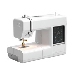 Modern White Sewing Machine with Digital Display