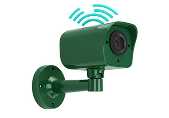 Isolated security camera with wireless connectivity and modern design for surveillance