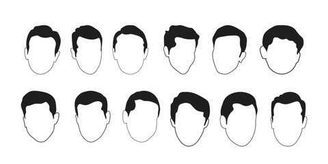 human face icon set vector