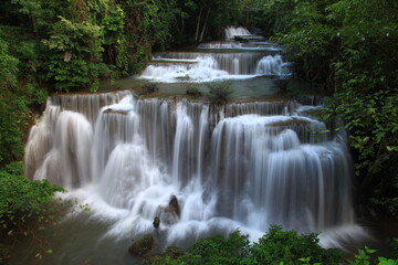 Huay Mae Khamin Waterfall is originated from Kala mountain range. The waterfall is situated on the...