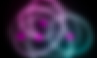 Abstract vertical streaks of pink and teal light on black background