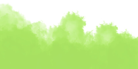  Green smoke fog texture with jagged edges isolated on transparent background