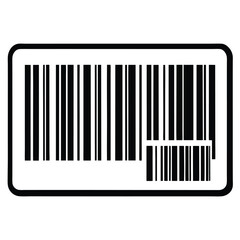 card with barcode   scannable info  vector icon