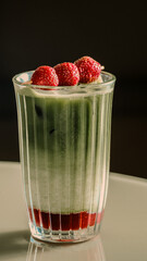 strawberry matcha latte