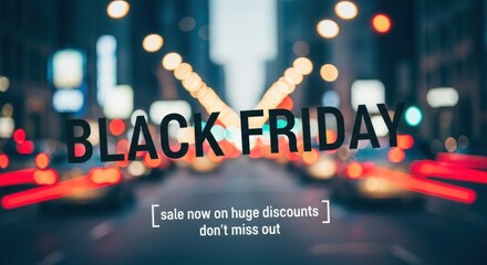 Black friday sale with huge discounts and traffic lights