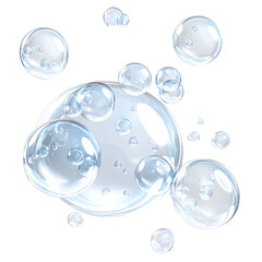 Creative Floating Transparent Spheres Abstract Bubbles