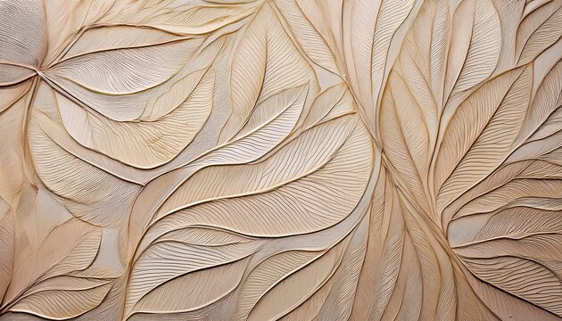 a textured surface with delicate leaf imprints and fine lines evoking a natural theme ideal for artistic projects crafts and eco related content in neutral tones