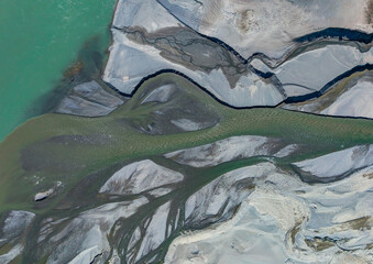 The river landscape of Jinsha River in Tiger Leaping Gorge, Yunnan Province