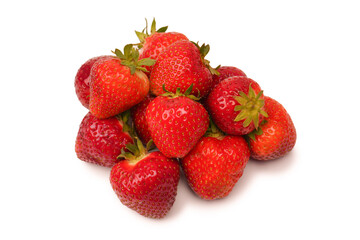 Fresh group of berries isolated on a white background.