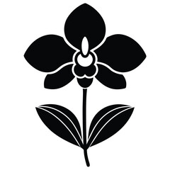 orchid stem vector icon