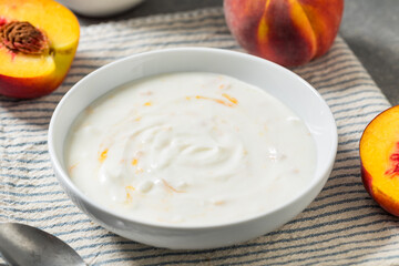 Homemade Healthy Peach Yogurt