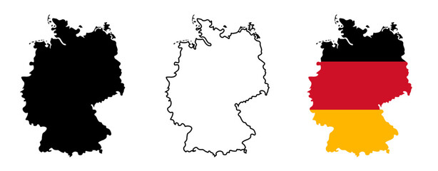 germany map with german flag design.