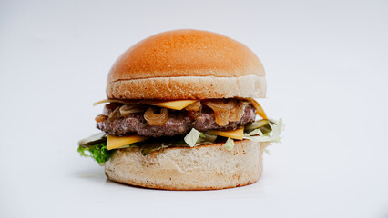 hamburger on a white background