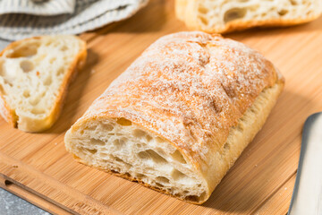 Homemade Crusty Ciabatta Bread Loaf