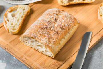 Homemade Crusty Ciabatta Bread Loaf