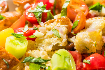 Homemade Classic Italian Panzanella Salad