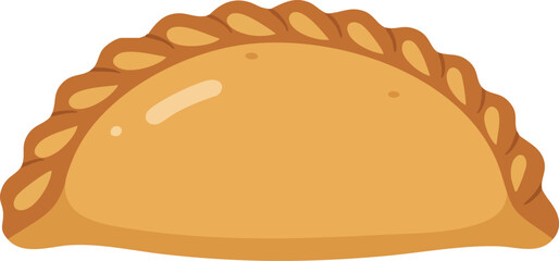 A delicious golden-brown curry puff pastry.