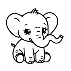 Fototapeta premium elephant cartoon illustration