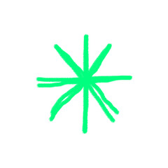 Doodle turquoise green color star sparkles sparkling sketch