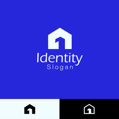 Letter G1 or Number One Real Estate Logo Design with three different backgrounds.