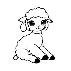 vector illustration of sheep