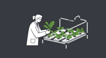 Hydroponics, growing plants in water without soil in controlled environment. Hydroponics allows scientist to study plant growth and development in sterile setup.