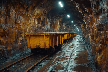 Train emerging from tunnel.