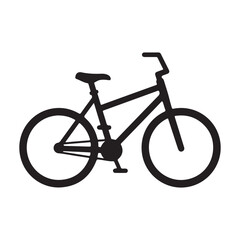 Isolated Bicycle Silhouette on White Background Illustration Vector Art for Transportation and Recreation Concepts