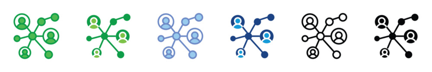 Networking Icon – Social Connection, Team Collaboration, Business Network, and Communication Links