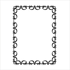 Vintage Ornamental Frame – Elegant Black  Border, JPG, 300 DPI 