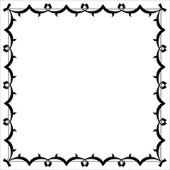 Fototapeta premium Vintage Ornamental Frame – Elegant Black Border, JPG, 300 DPI 