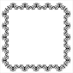 Vintage Ornamental Frame – Elegant Black  Border, JPG, 300 DPI 