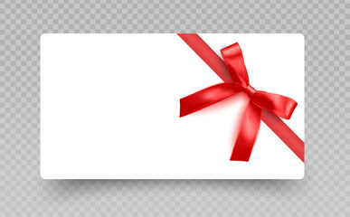 Gift Card with Red Ribbon Bow