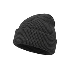Dark Gray Knit Beanie transparent background Generative Ai