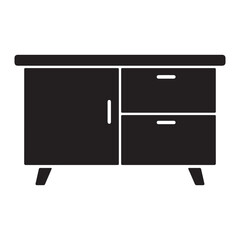 Modern Cabinet with Drawers Silhouette Minimalist Furniture Design for Interior Decor and Storage Solutions