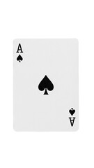 ace of spades isolated on transparent background