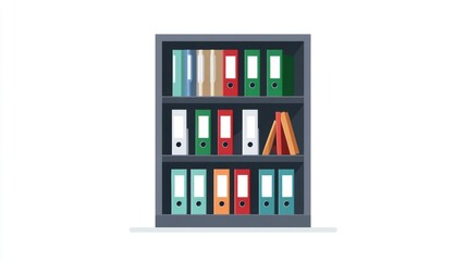 Classic wooden bookcase filled with an extensive collection of literature, a comprehensive display of knowledge