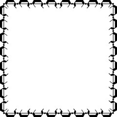 Vintage Ornamental Frame – Elegant Black  Border, PNG, 300 DPI 