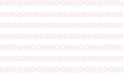 ピンクの桜の形をしたフレームが繋がるボーダー柄