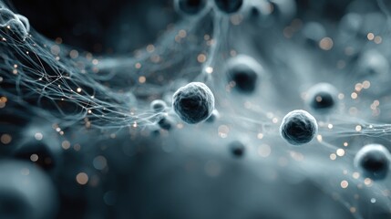 Cellular network visualization: abstract interconnected structure for science themes