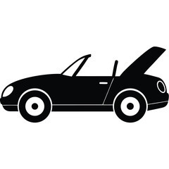 Naklejka premium convertible with open roof vector icon