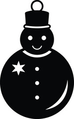 black and white christmas balls with snowflakes